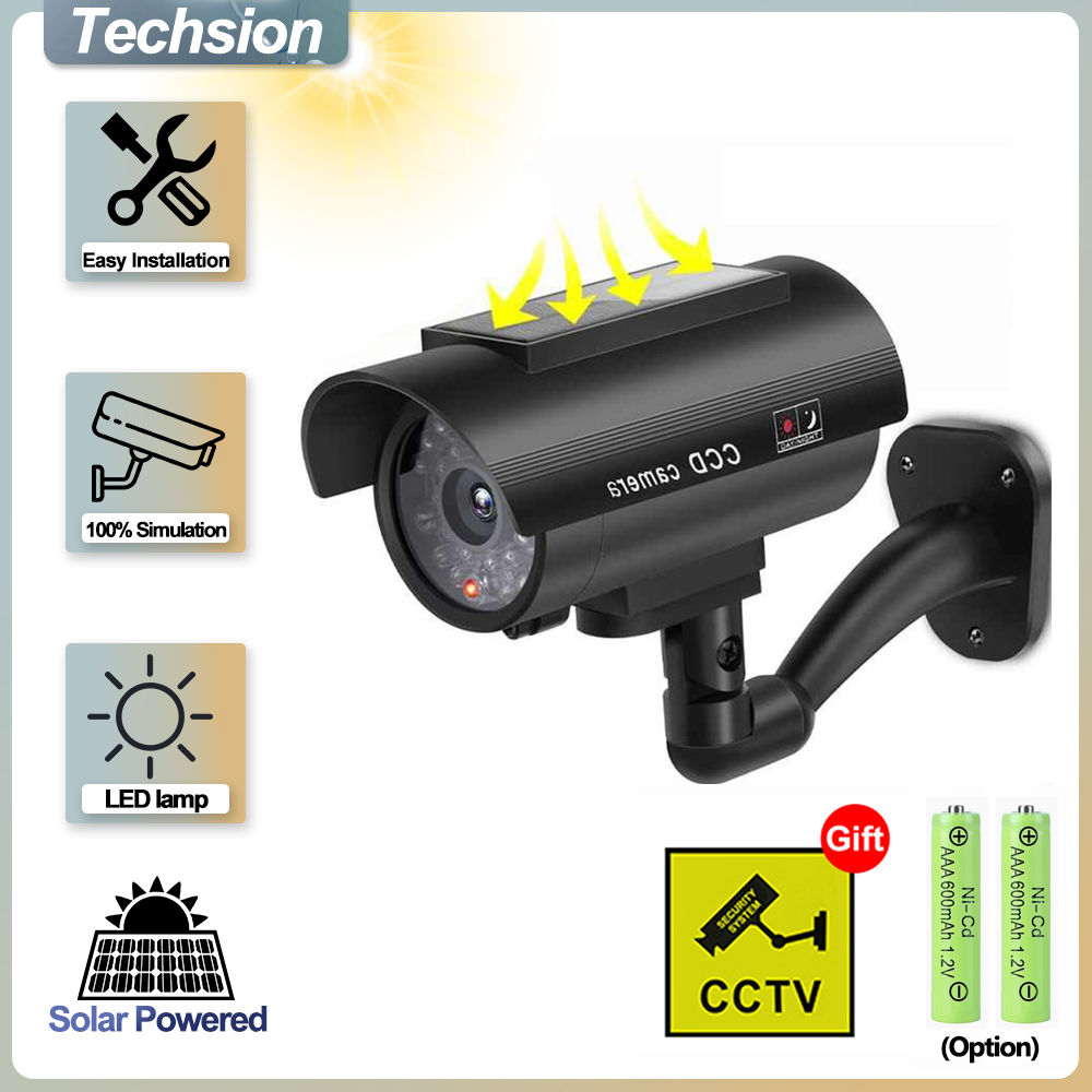 Home Security Lights - 태양전지판 시뮬레이션 감시 카메라, 실외 위조