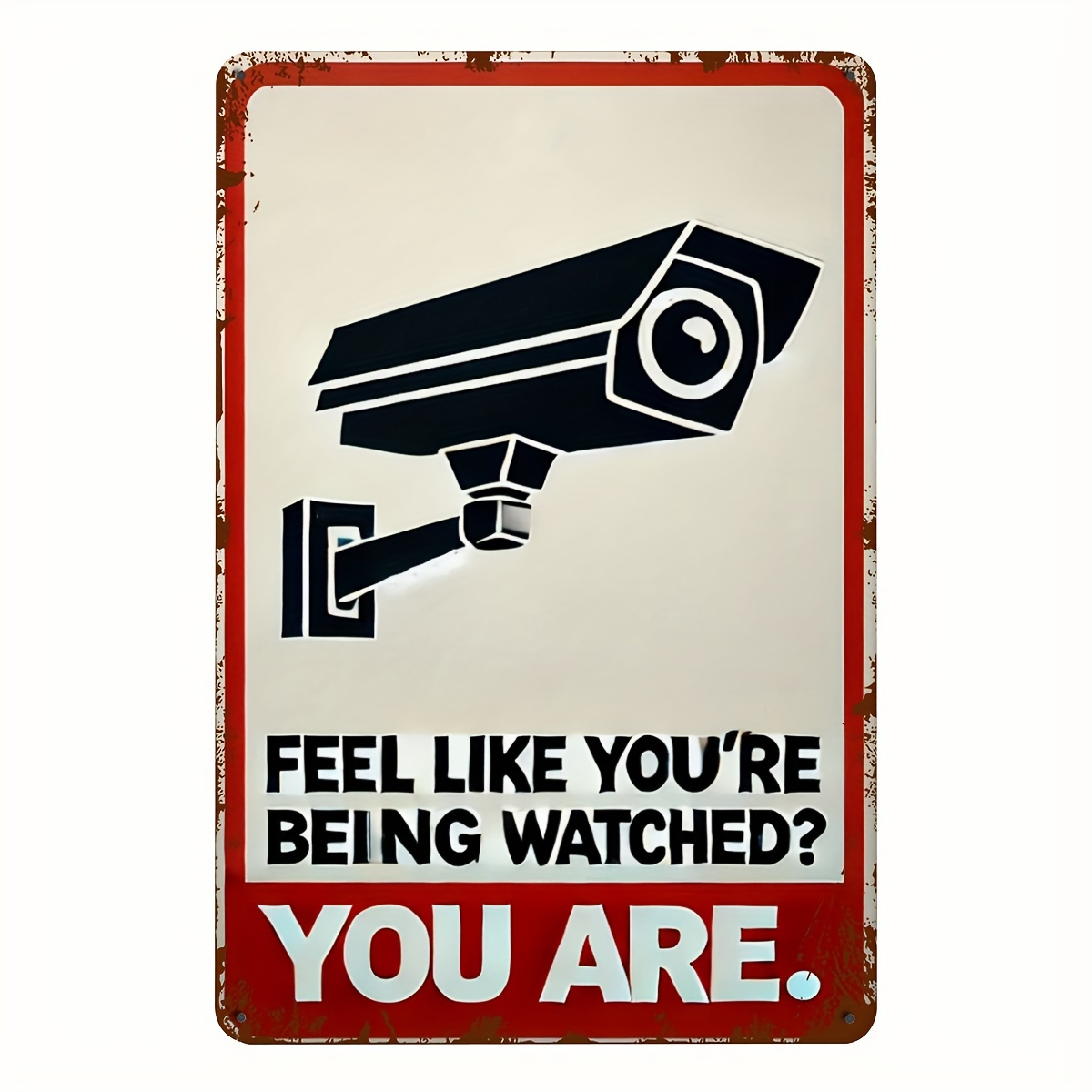 Home Security Quotes - 재미있는 보안 카메라 경고 금속 표지판(문구