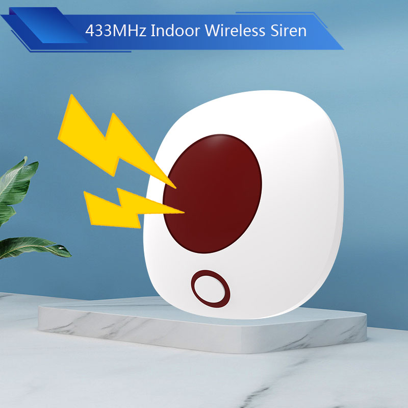 Home Security Lights - 실내 433MHz 무선 사이렌 독립형 도난