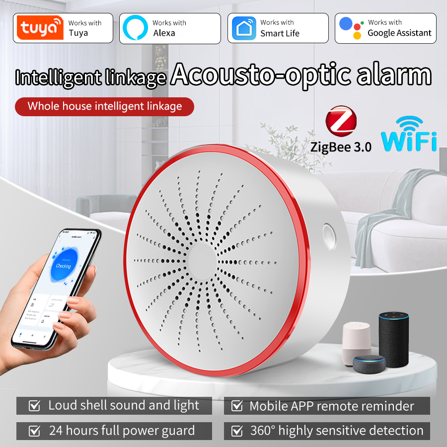 Home Security Lights - Tuya WiFi ZigBee 스마트 알람 사이렌