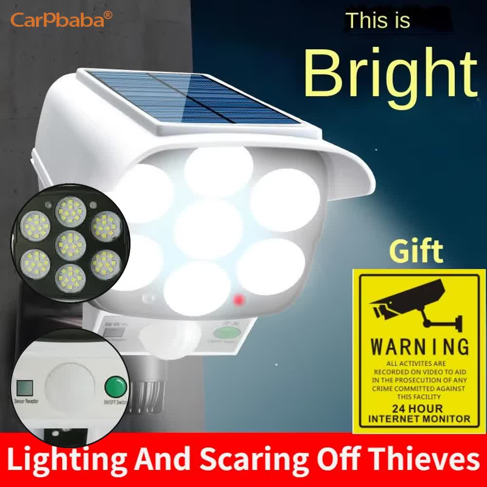 Home Security Lights - 야외 태양광 모션 센서 보안 모형