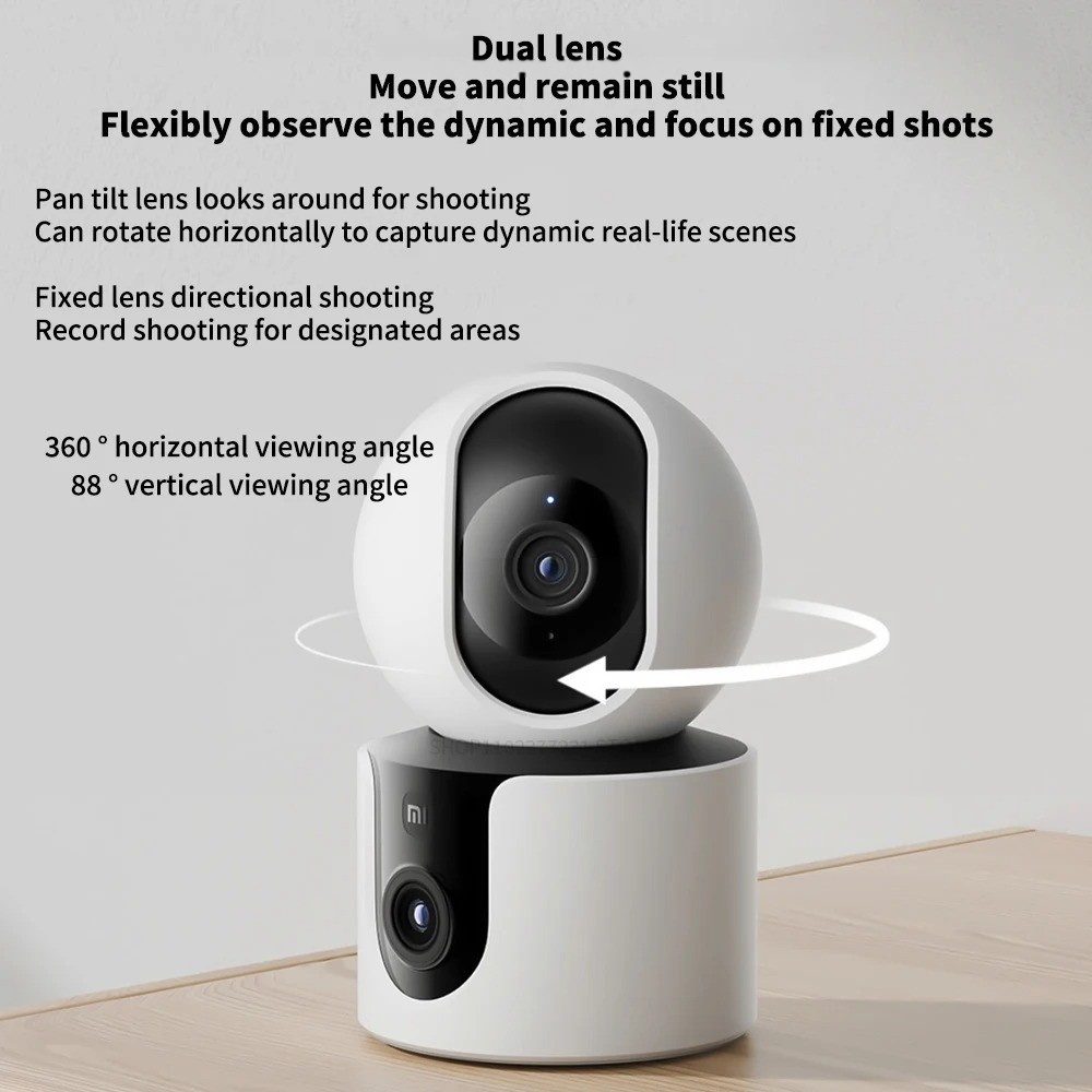 Xiaomi C300 스마트 카메라 듀얼 렌즈 PTZ  - Home Security Camera Xiaomi 리뷰 및 가격
