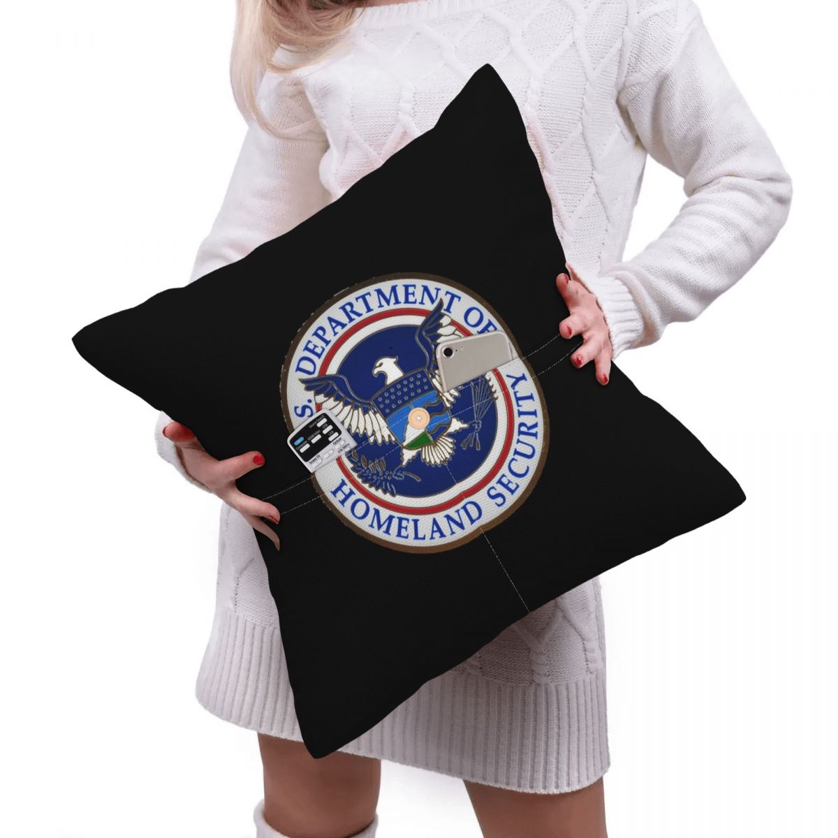 DHS - 국토안보부 스퀘어 리넨 베개 커버 쿠션 커버 - Home Security Department Us 리뷰 및 가격