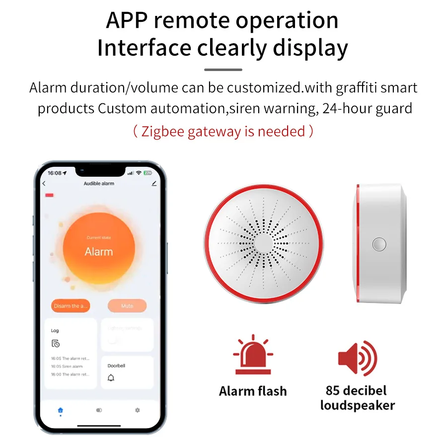 Tuya WiFi ZigBee 스마트 알람 사이렌 지능 - Home Security Lights 리뷰 및 가격