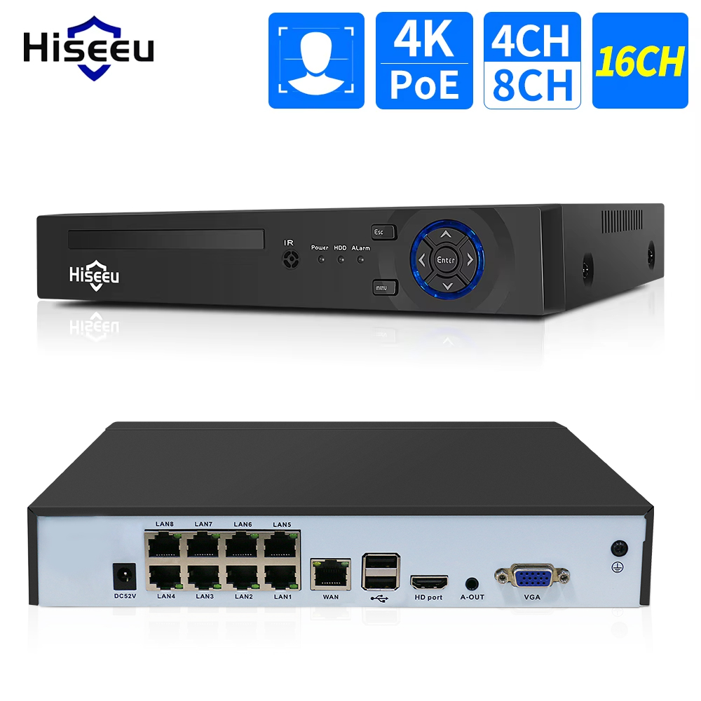 Hiseeu 4CH 10CH 16CH 4K 8MP 5M - Home Security Cameras 리뷰 및 가격