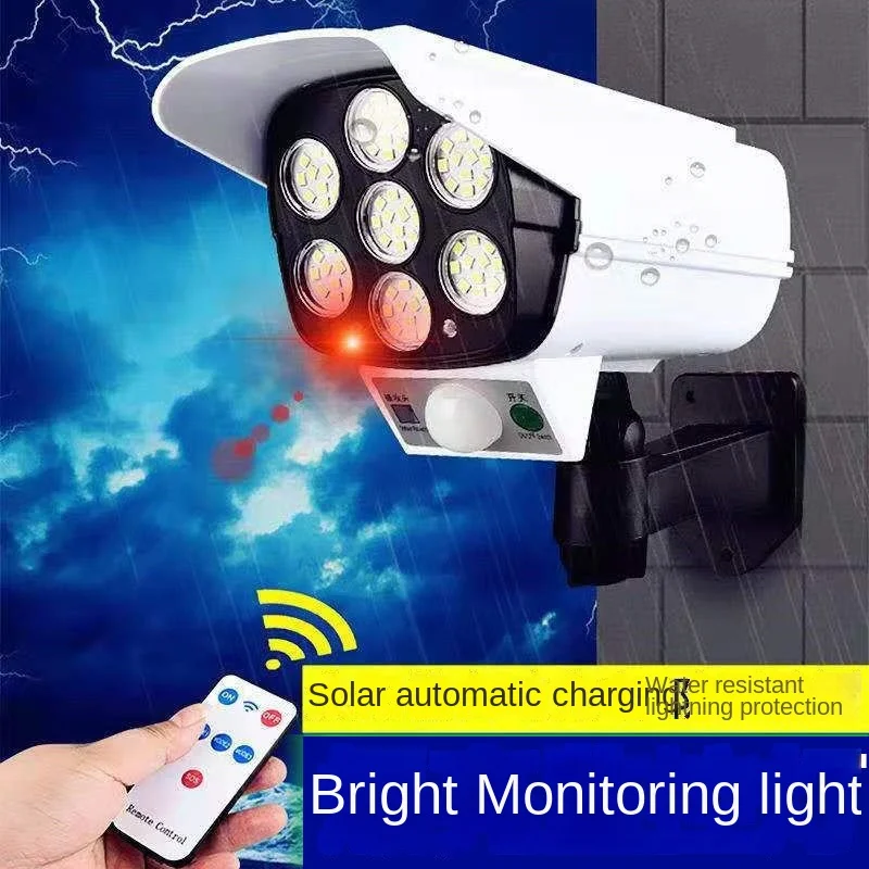 야외 태양 빛 모션 센서 보안 더미 카메라 무선 홍수  - Home Security Lights 리뷰 및 가격
