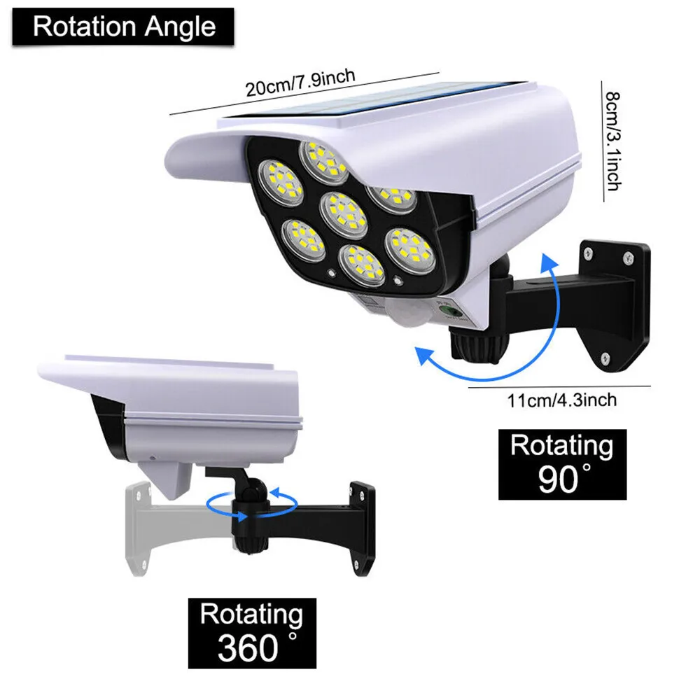 야외 태양 빛 모션 센서 보안 더미 카메라 무선 홍수  - Home Security Lights 리뷰 및 가격