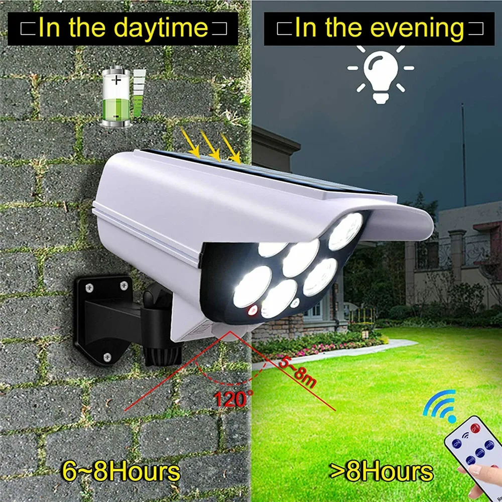 야외 태양 빛 모션 센서 보안 더미 카메라 무선 홍수  - Home Security Lights 리뷰 및 가격