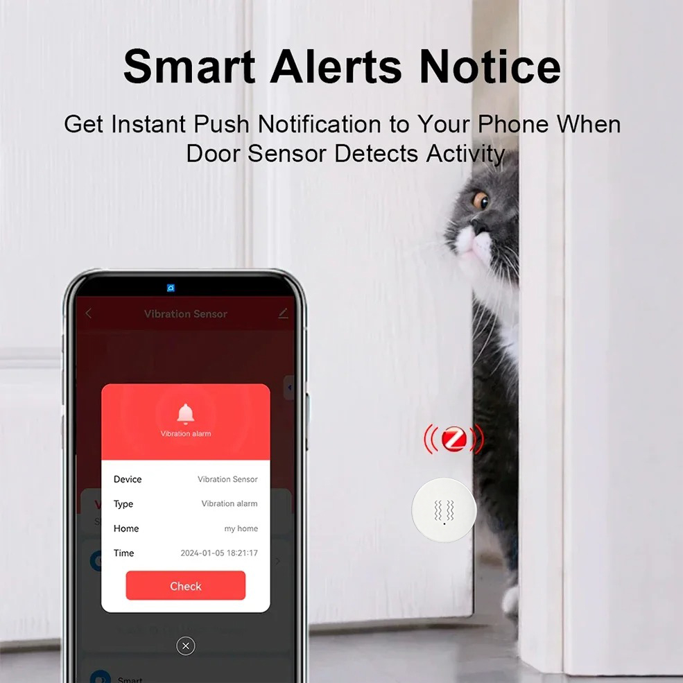 Tuya ZigBee 스마트 진동 및 기울기 센서 홈  - Home Security Systems 리뷰 및 가격