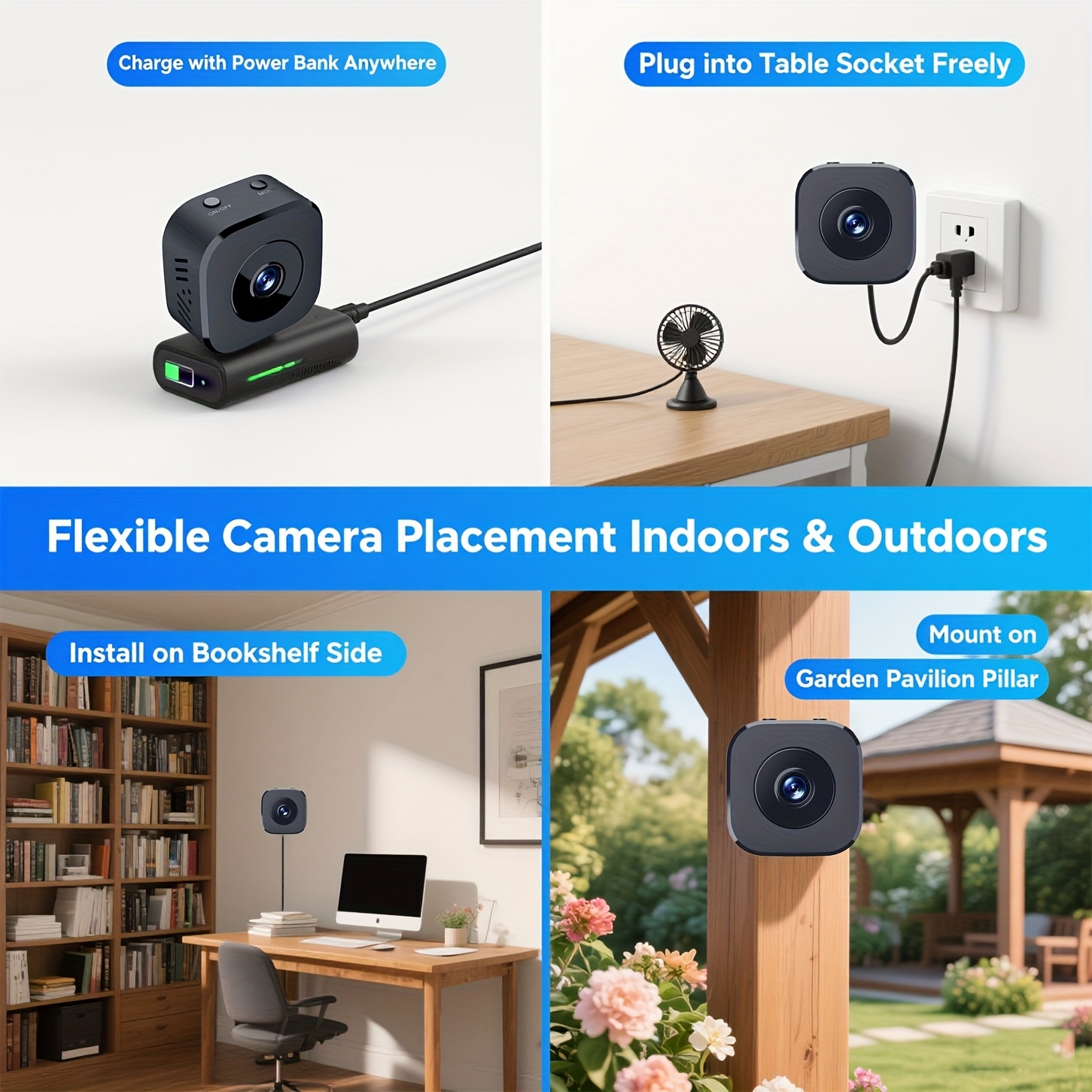 1080P HD 미니 WiFi 카메라 실내 안전 보안  - Home Security Cameras 리뷰 및 가격