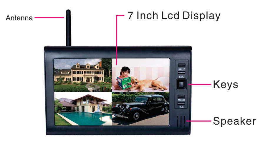 LCD CCTV 보안 시스템 와이파이 무선 카메라 비디 - Home Security Systems 리뷰 및 가격
