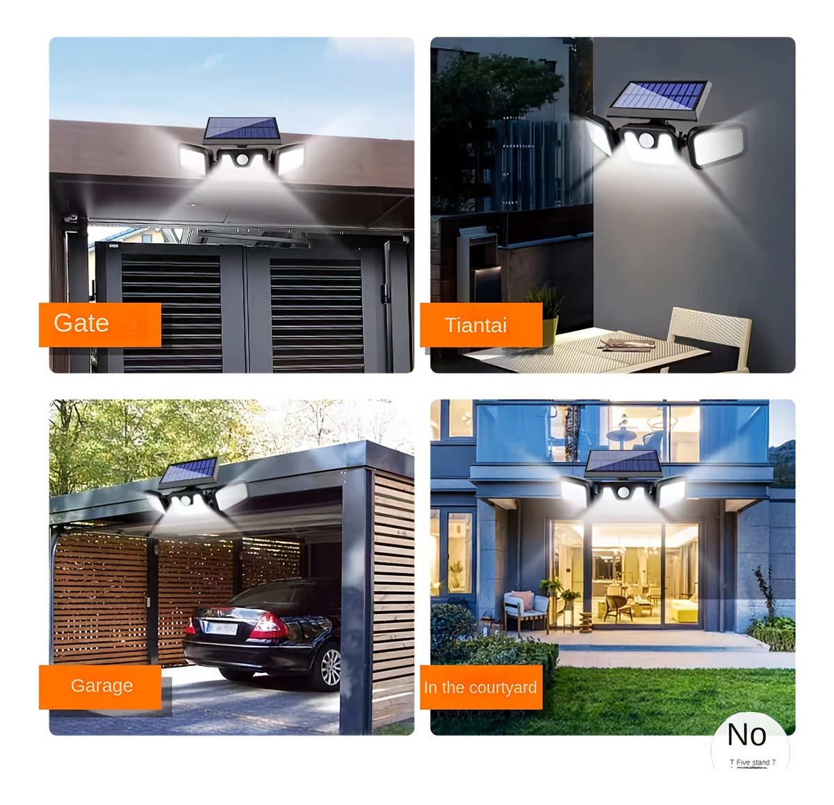 태양광 LED 벽등 | 삼중 헤드 야외 조명 |   I - Home Security Lights 리뷰 및 가격