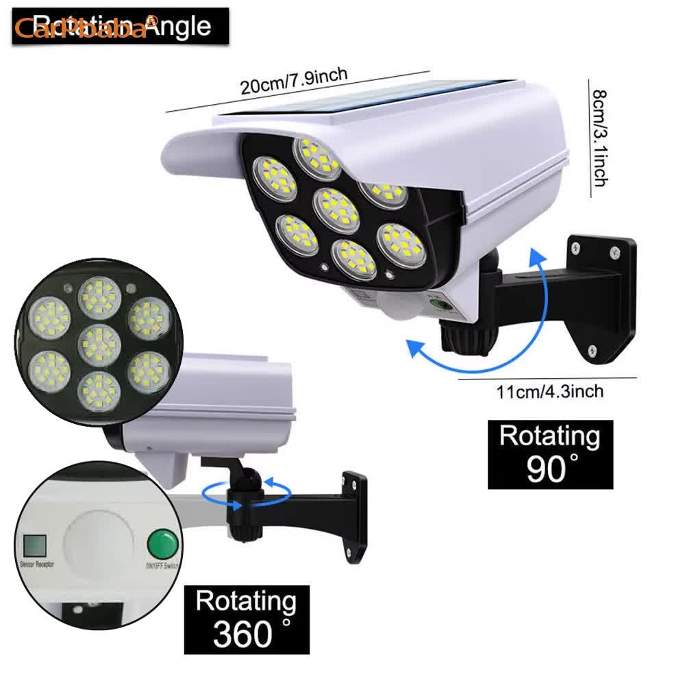 야외 태양광 모션 센서 보안 모형 카메라 무선 투광등  - Home Security Lights 리뷰 및 가격